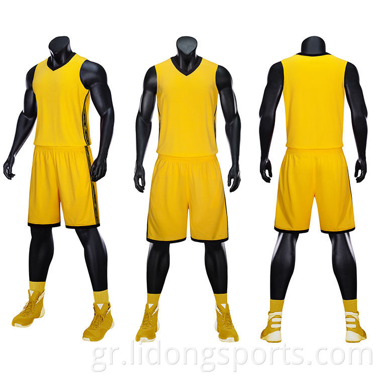 OEM Custom Short Sleeve Jersey Blank Reversible Muniform Basketball Set For Sale